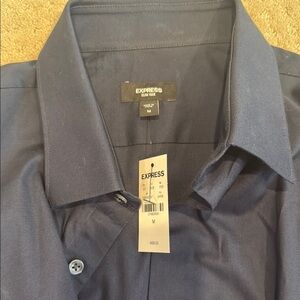 Express Blue Dress Shirt Classic Collar